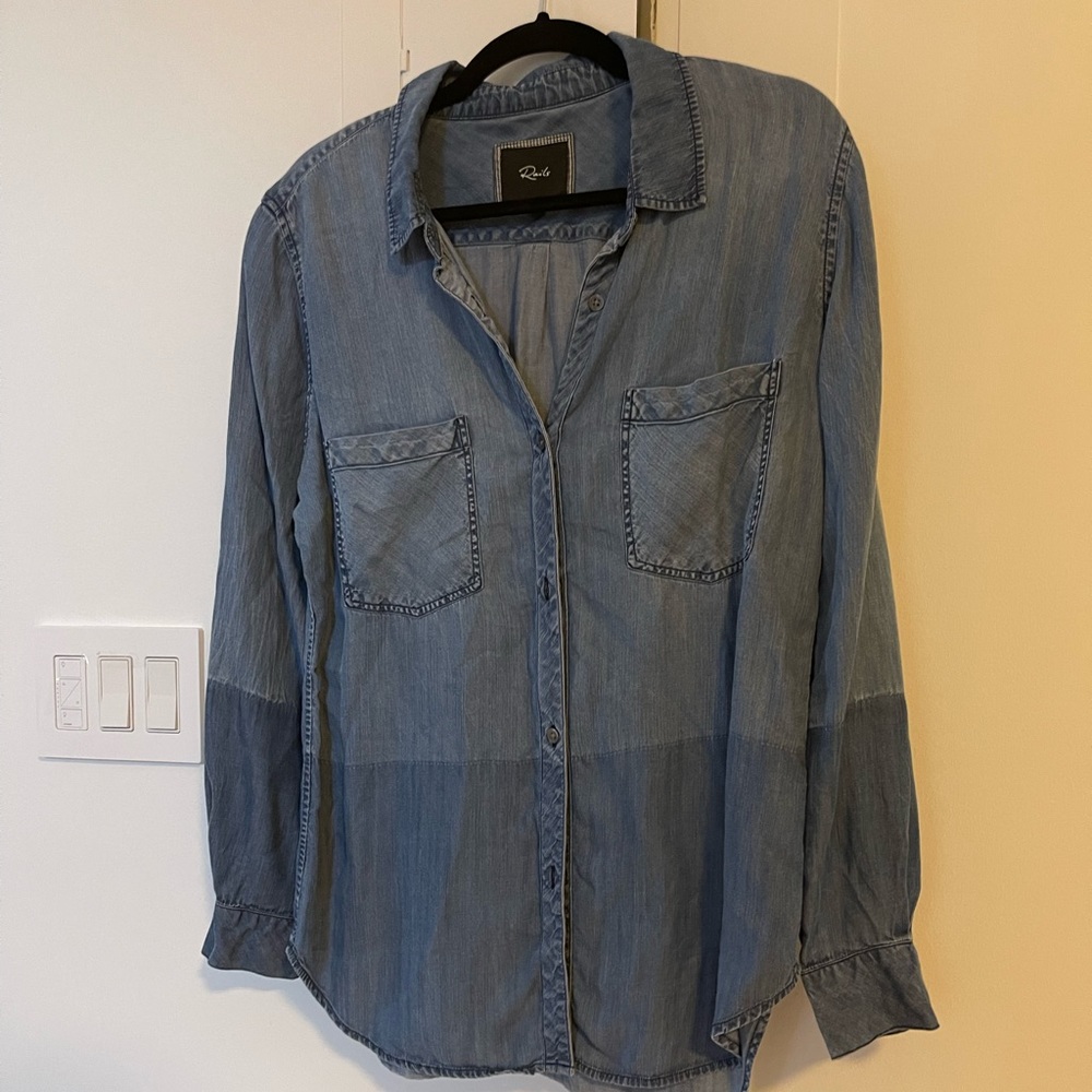 Rails over sized denim shirt